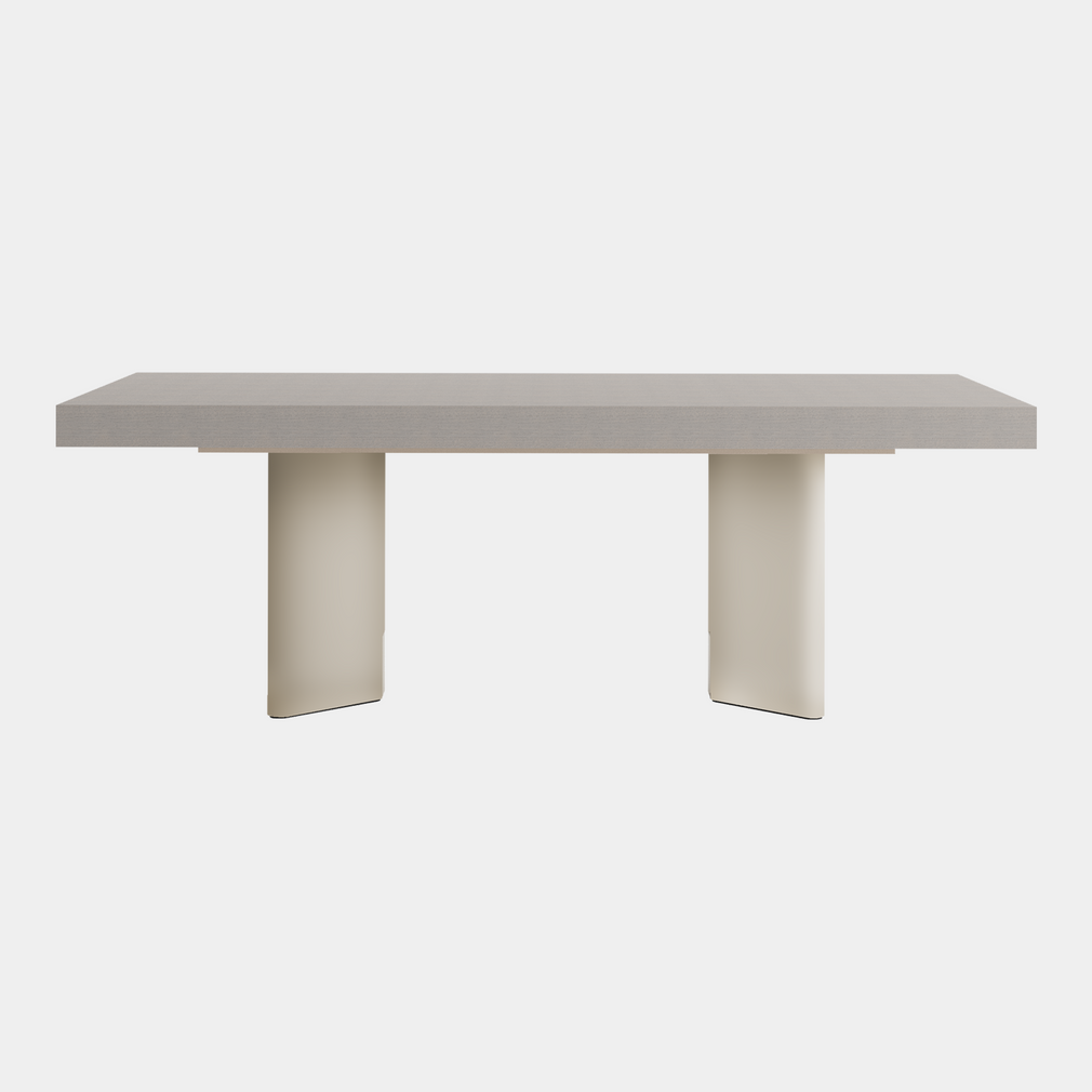 Porto - 180cm Rectangular Extending Dining Table With Oak Top/Matt Lacquer Base