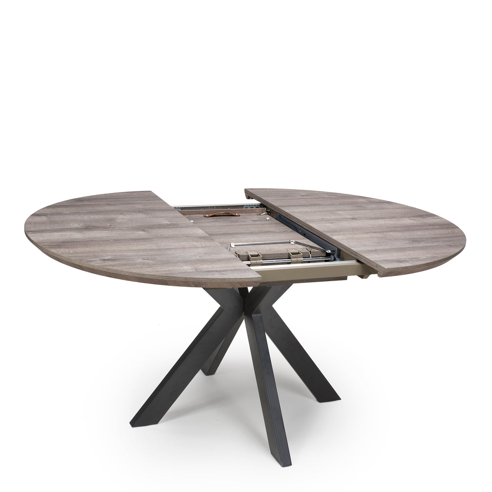 Extending Round Table 1200-1600mm - Grey Smart Top