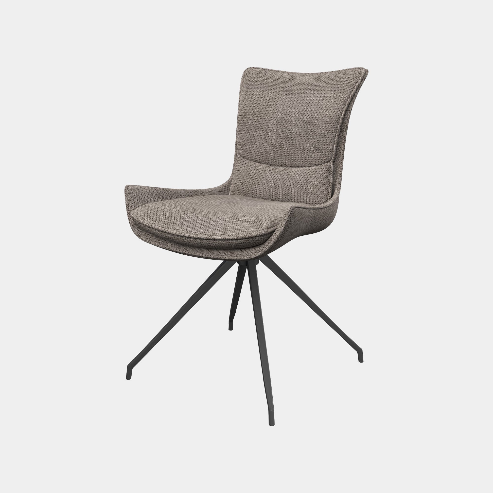 Riley - Swivel Dining Chair In Fabric Mink