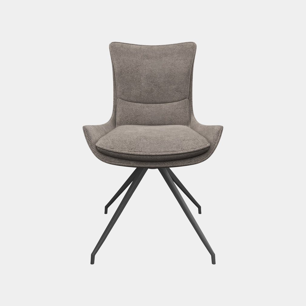 Riley - Swivel Dining Chair In Fabric Mink