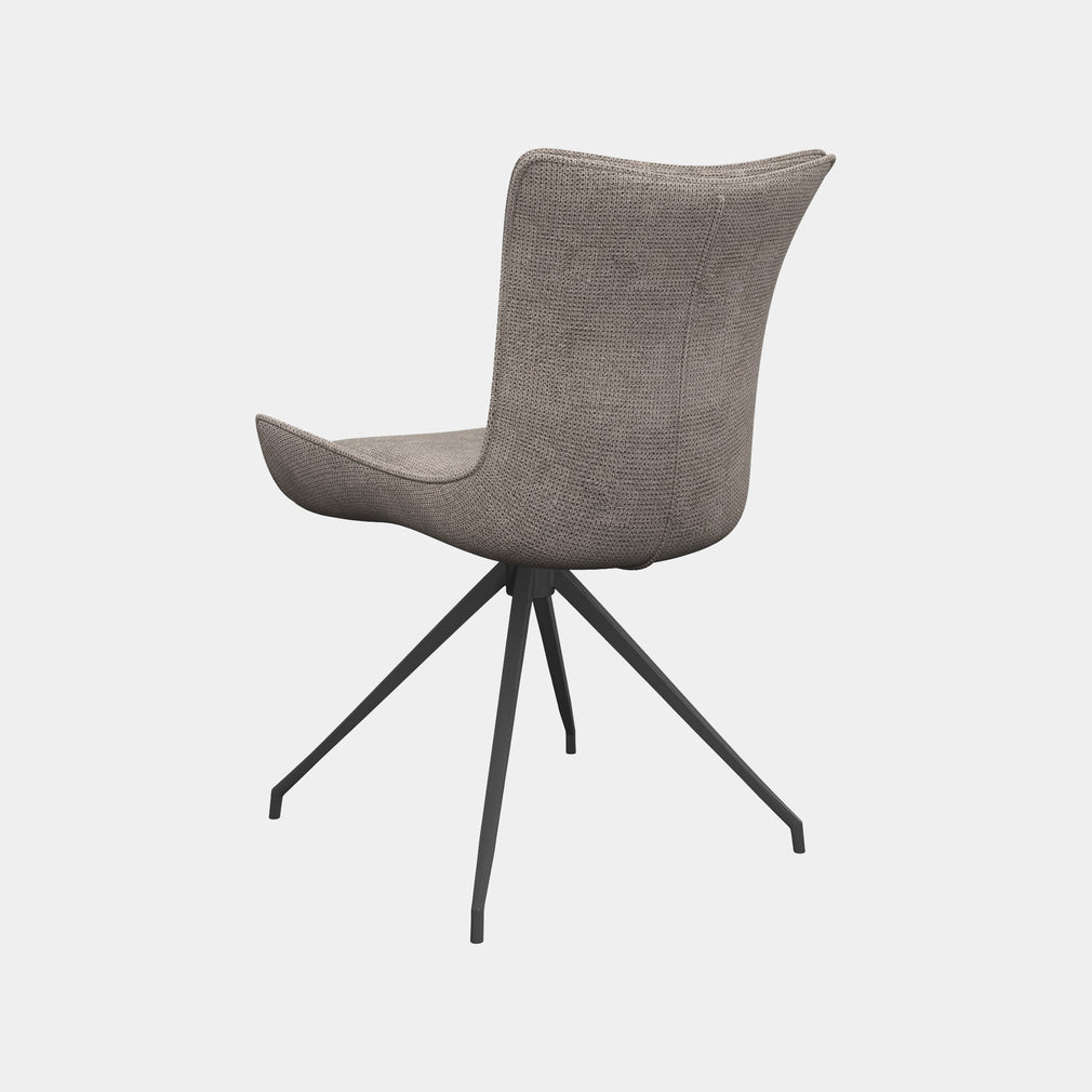 Riley - Swivel Dining Chair In Fabric Mink