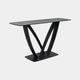 Swan - 140cm Console Table With Dark Grey Ceramic Top