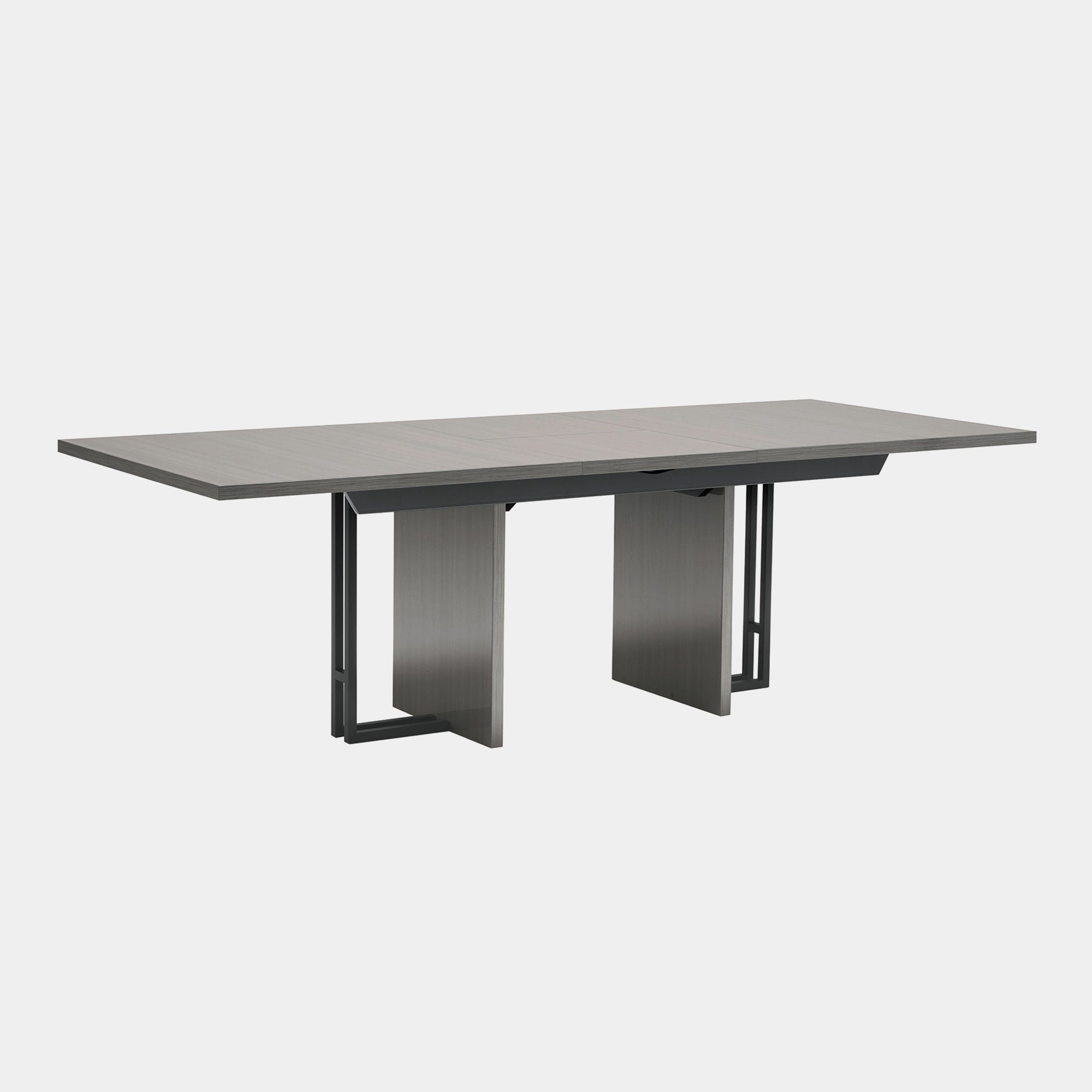 160cm Ext. Dining Table In Silver High Gloss Finish