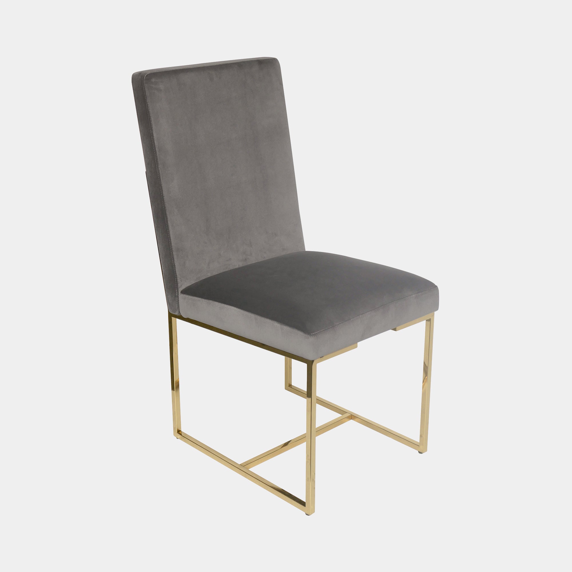 Thebes - Dining Chair Grey Velvet