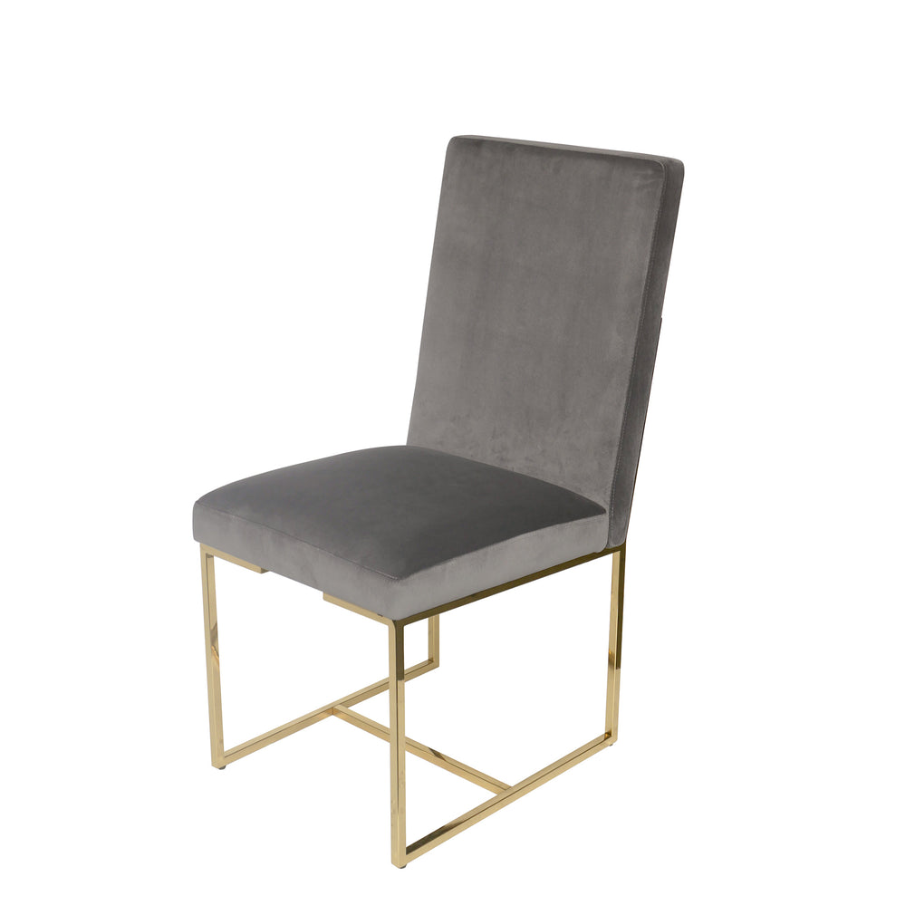 Thebes - Dining Chair Grey Velvet