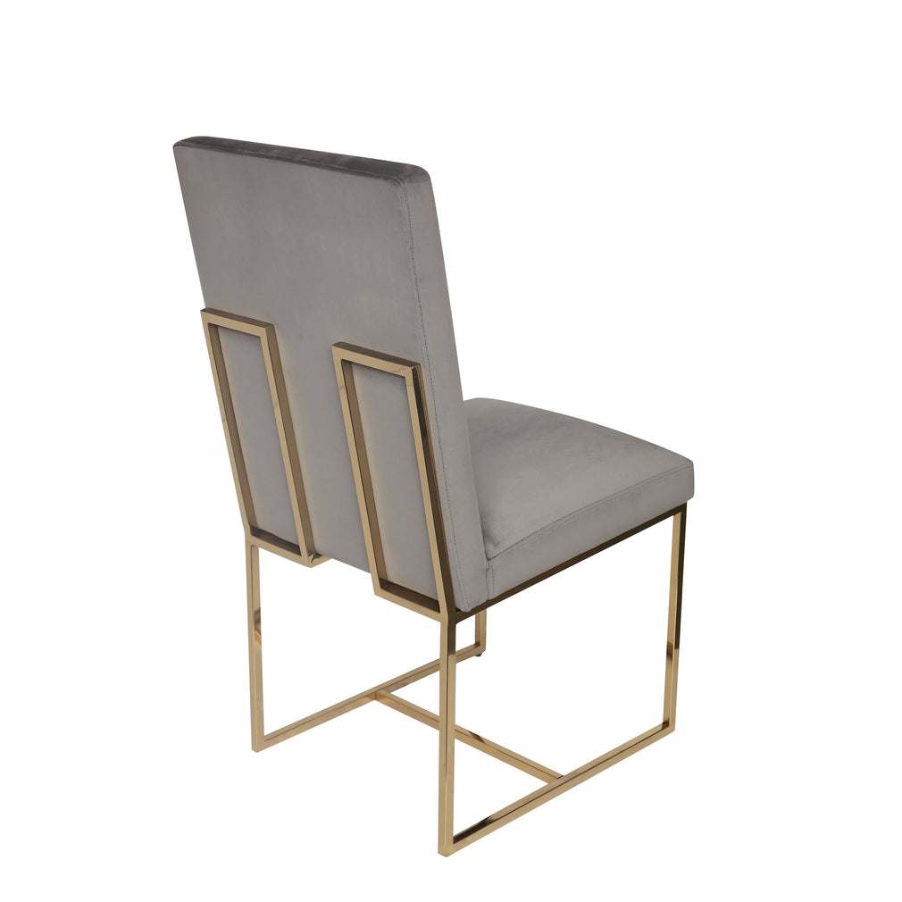 Thebes - Dining Chair Grey Velvet