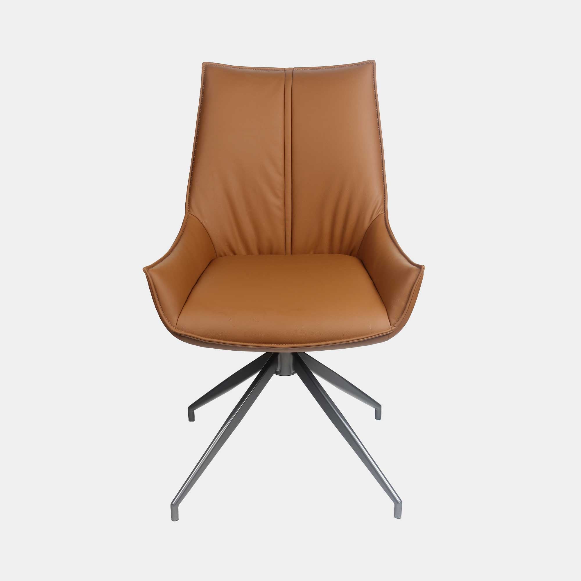 Torres - Swivel Dining Chair In PU Tan