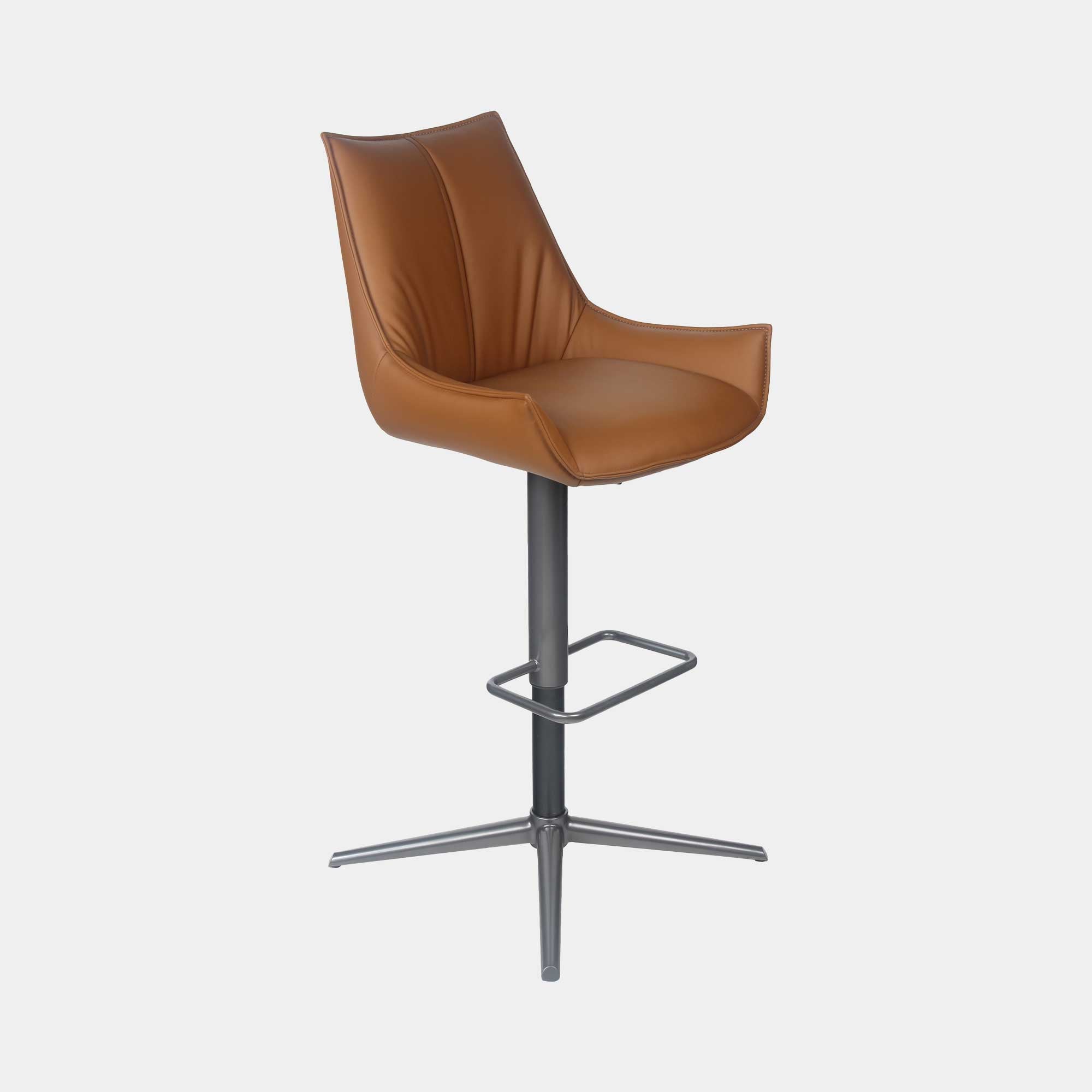 Torres - Swivel Bar Stool In PU Tan