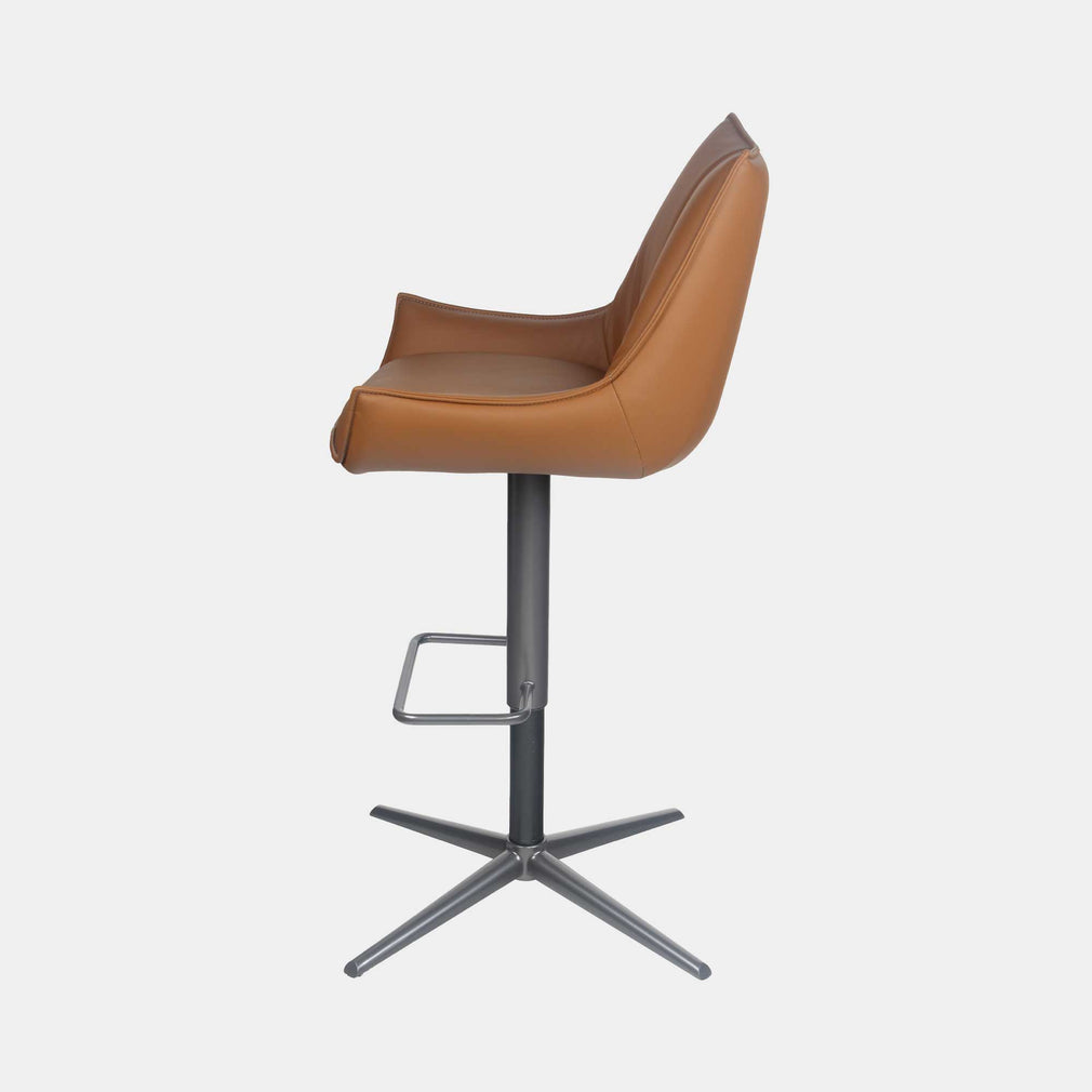 Torres - Swivel Bar Stool In PU Tan