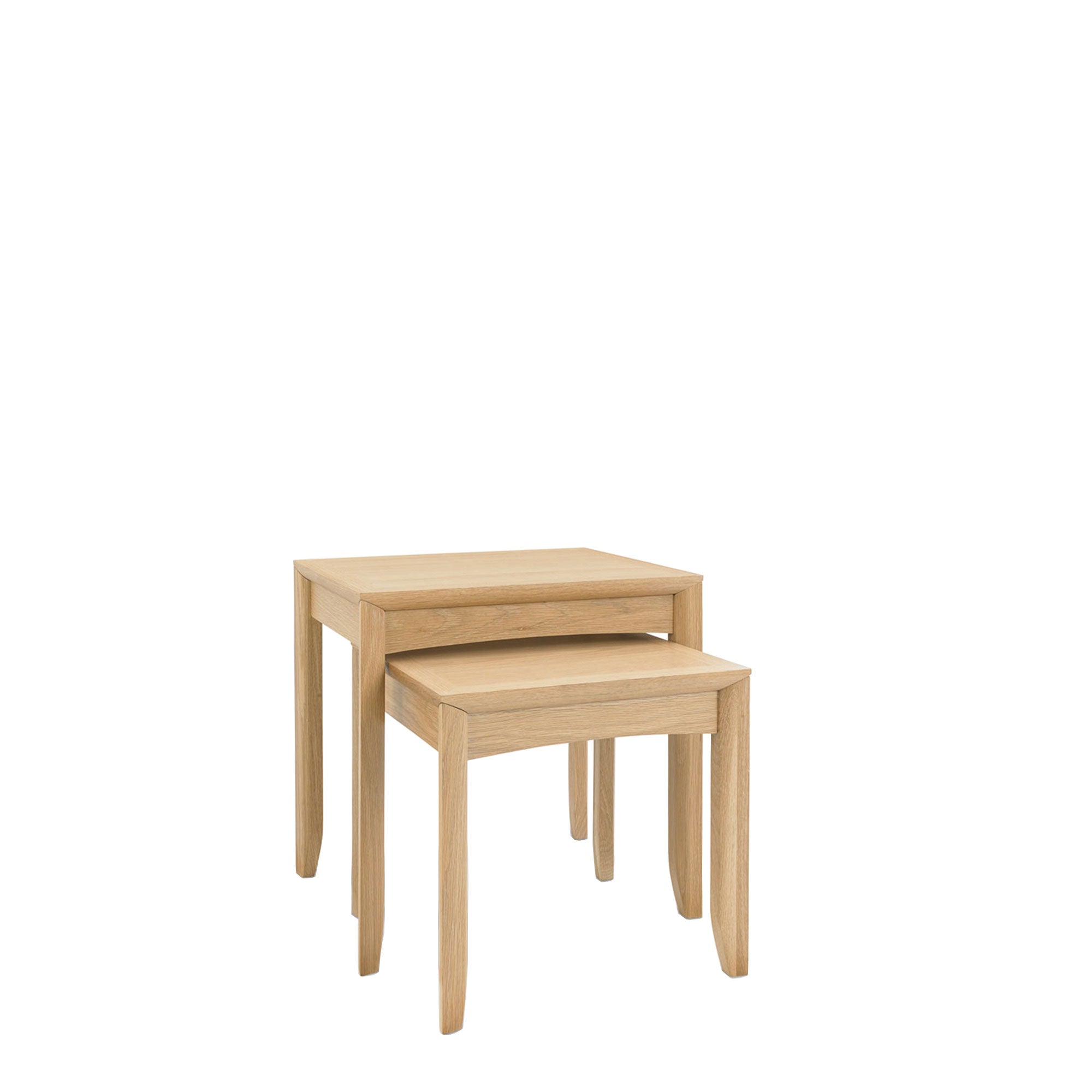 Nest Of Lamp Tables With Oak Finish (Assembly Required)