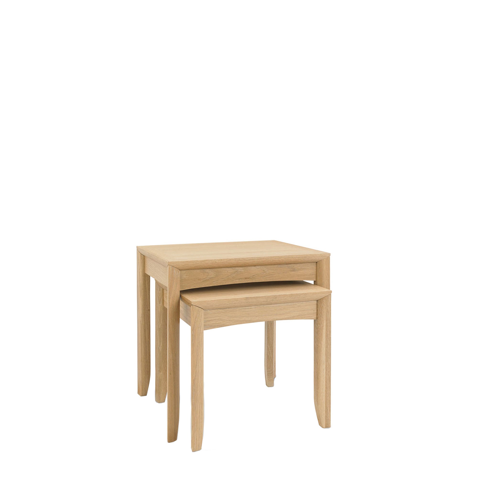 Nest Of Lamp Tables With Oak Finish (Assembly Required)