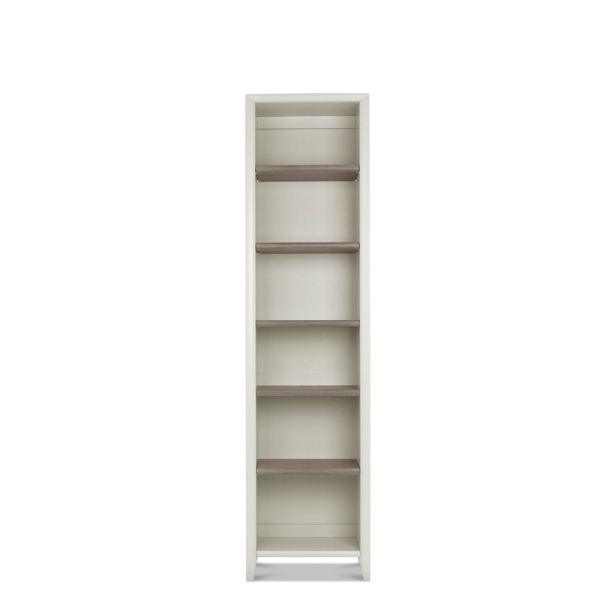 Narrow Bookcase In Grey Washed Oak With Soft Grey Finish (Assembly Required)