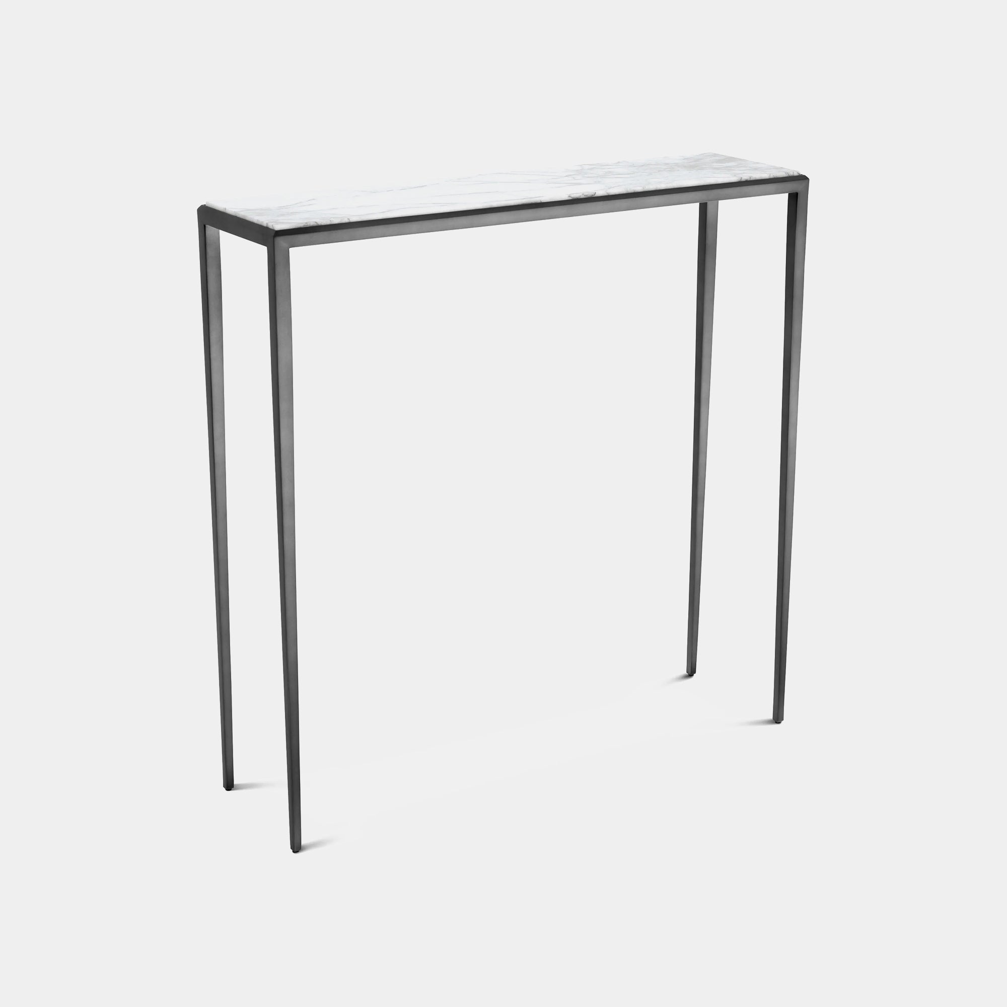Henley - Console Table Bronze Finish - Bianco Lilac Marble Top