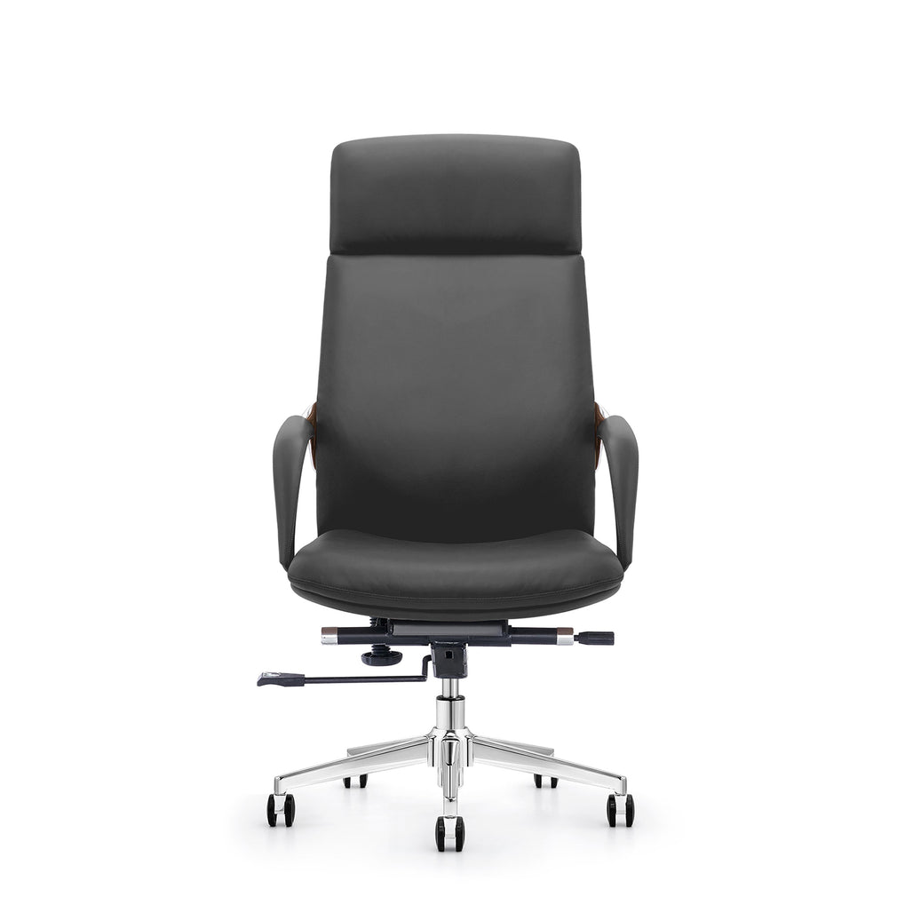 Gas Lift Office Chair In Carbon Grey PU (Assembly Required)