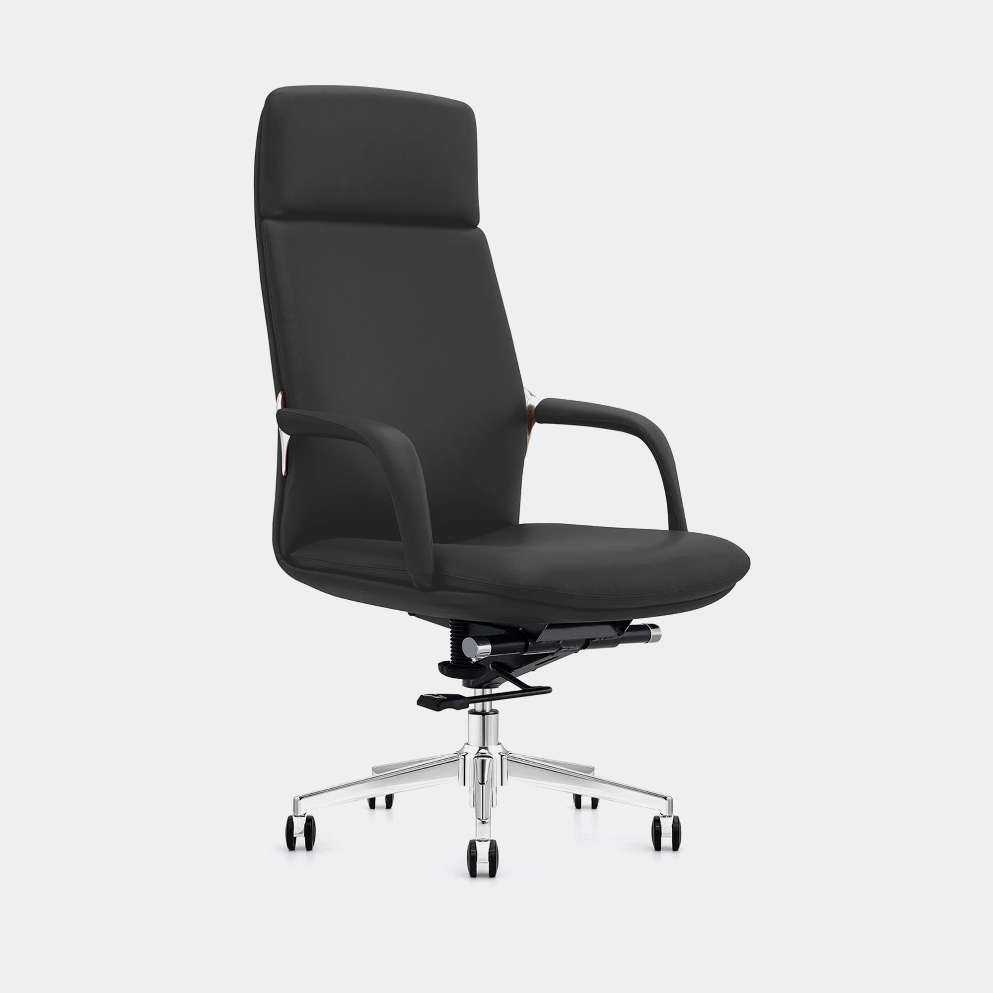 Gas Lift Office Chair In Black PU (Assembly Required)