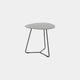 58x55cm End Table In Alu Grey 0026GA Black Frame