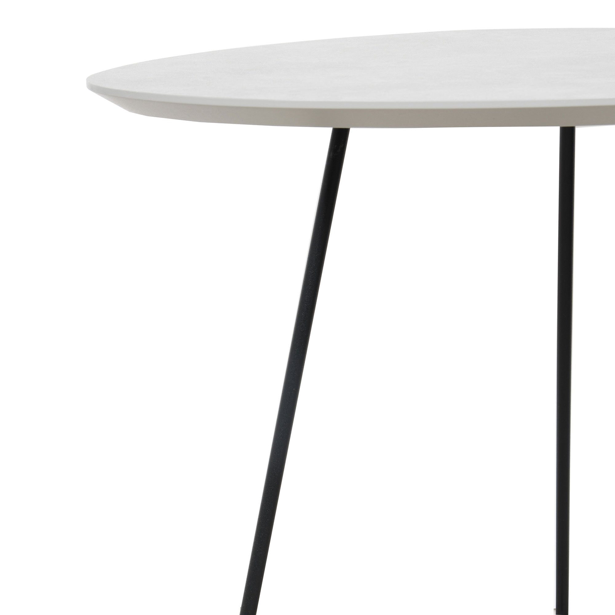 58x55cm End Table In Alu Grey 0026GA Black Frame