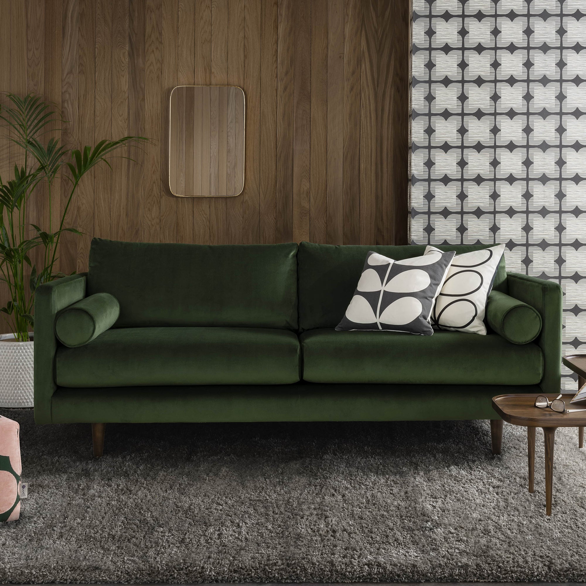 Orla Kiely Mimosa - Large Sofa In Fabric House Plain