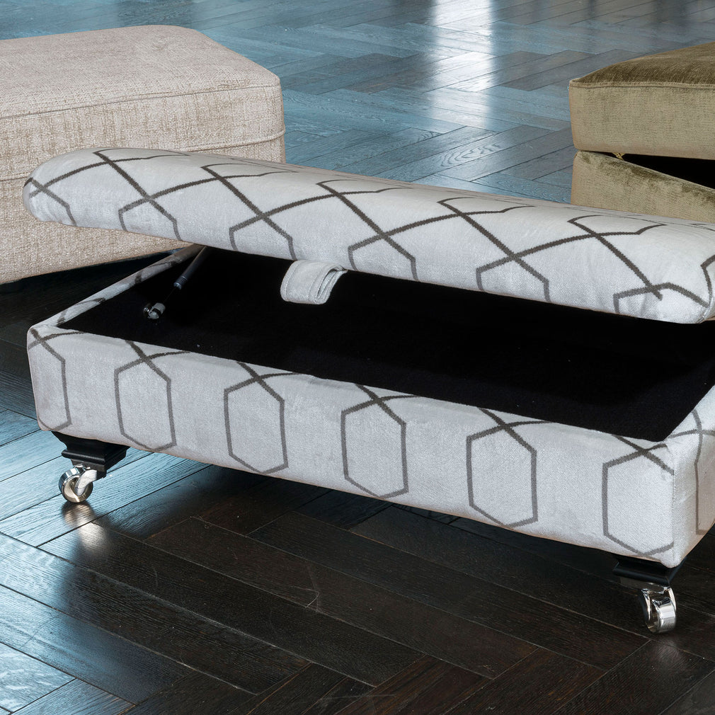 Legged Ottoman In Fabric Grade H