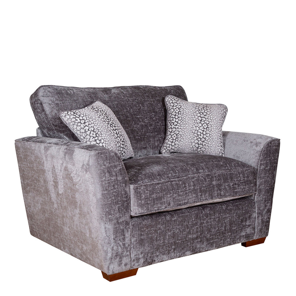Standard Back Love Chair In Fabric Grade D Inc 2 Scatter Cushions
