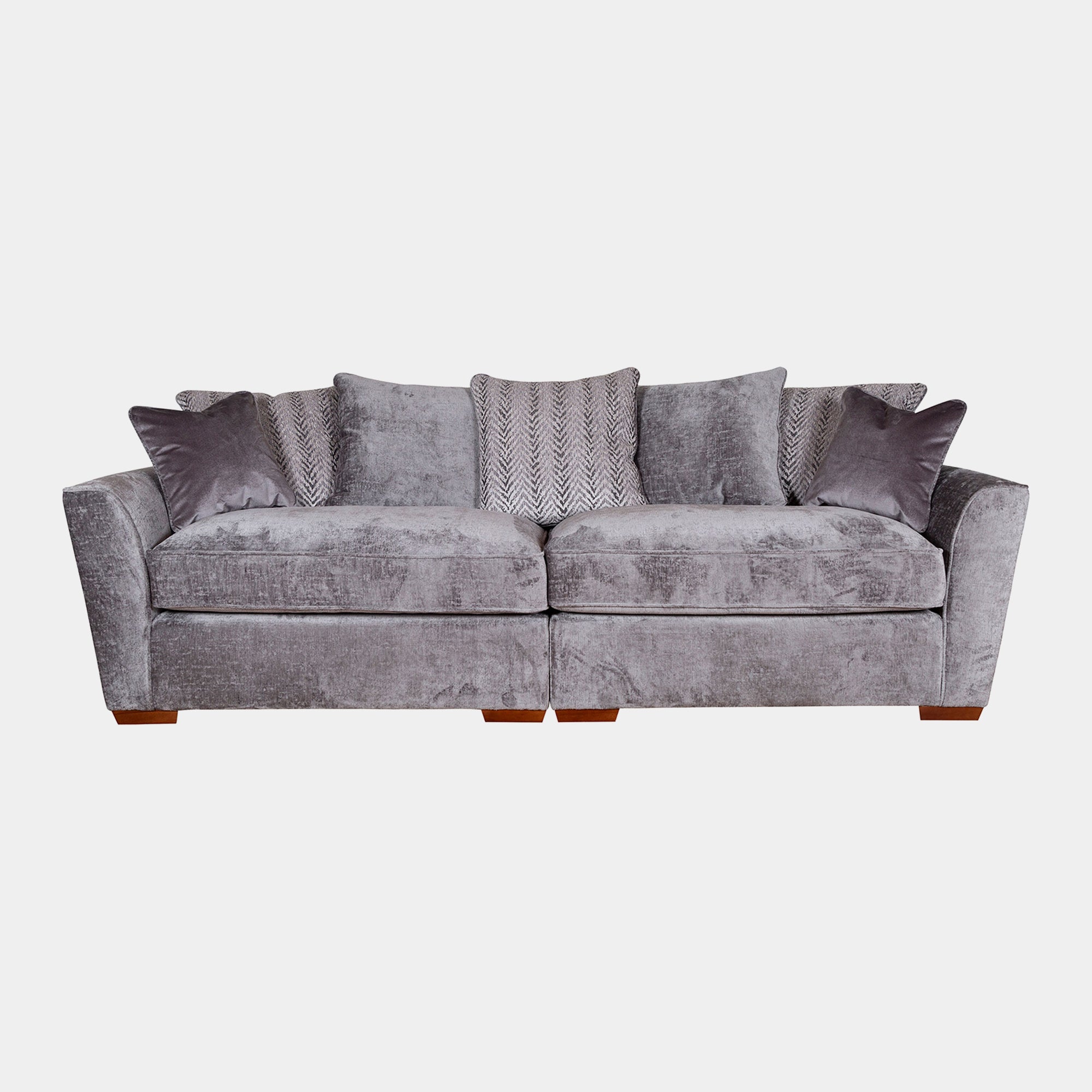 Pillow Back 4 Seat Modular Sofa In Fabric Grade D