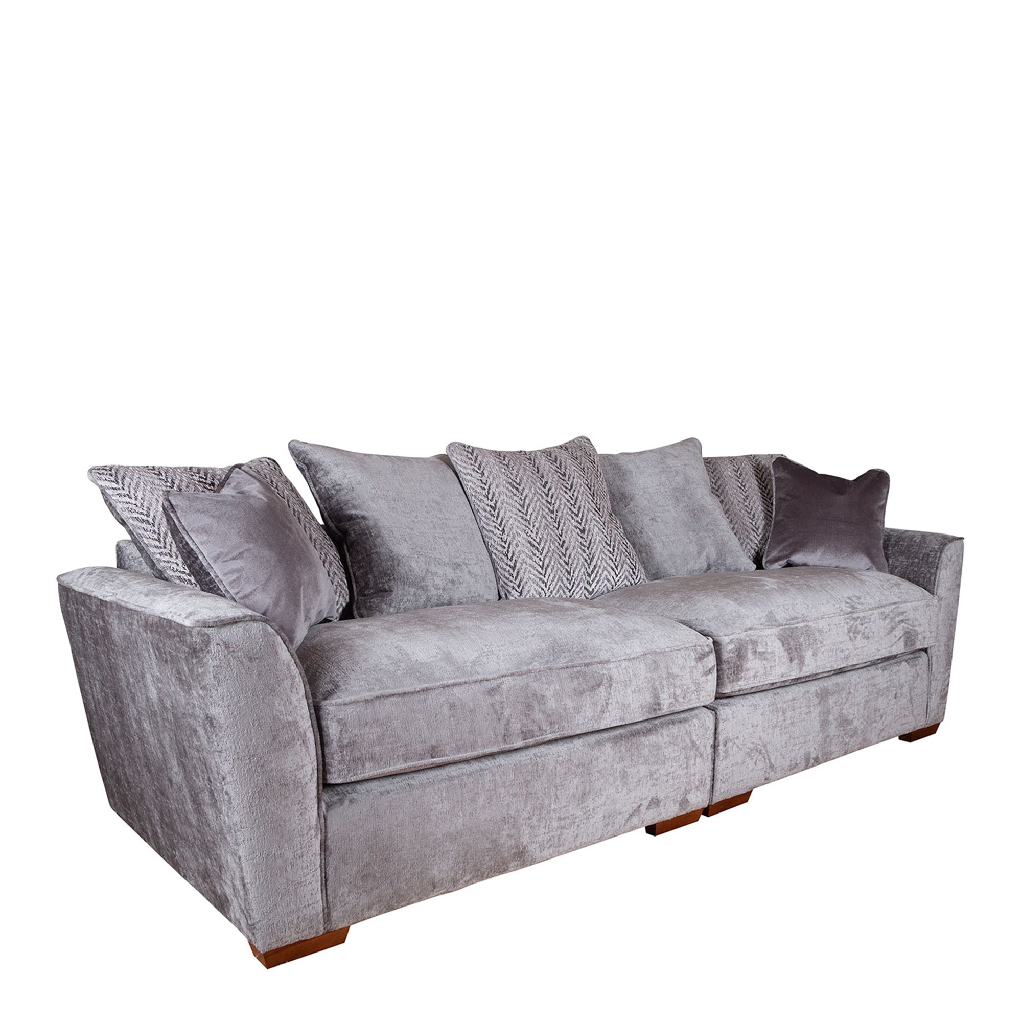 Pillow Back 4 Seat Modular Sofa In Fabric Grade D