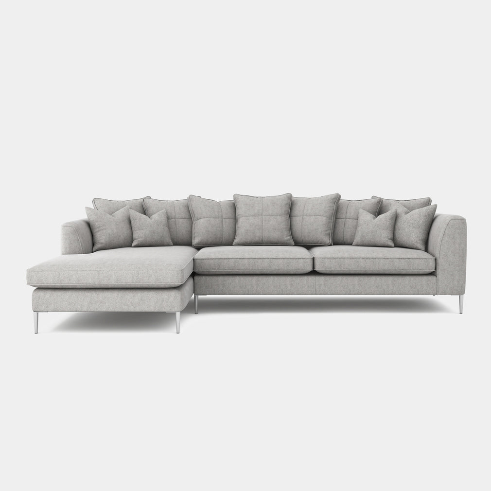 Colorado - Pillow Back Large Chaise Sofa LHF Chaise With 3 Seat 1 Arm RHF In Grade B Fabric