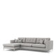 Standard Back Large Chaise Sofa LHF Chaise With 3 Seat 1 Arm RHF In Grade B Fabric