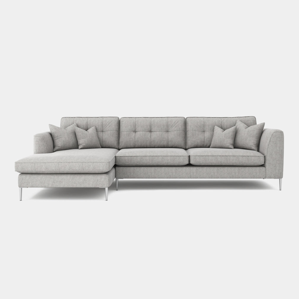 Colorado - Standard Back Large Chaise Sofa LHF Chaise With 3 Seat 1 Arm RHF In Grade B Fabric