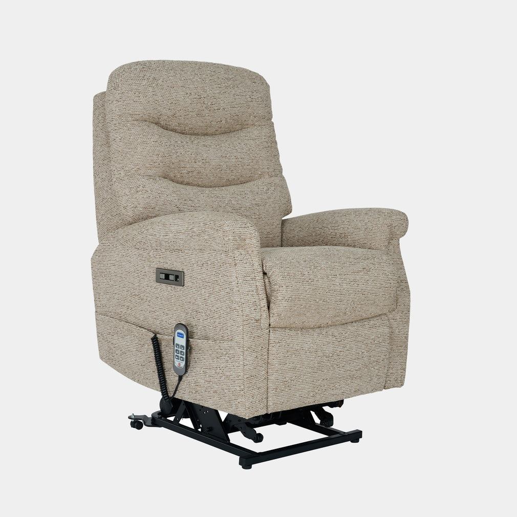 Broadway - Petite Cloud Zero 3 Motor Lift/Tilt Recliner Chair With Headrest In Fabric