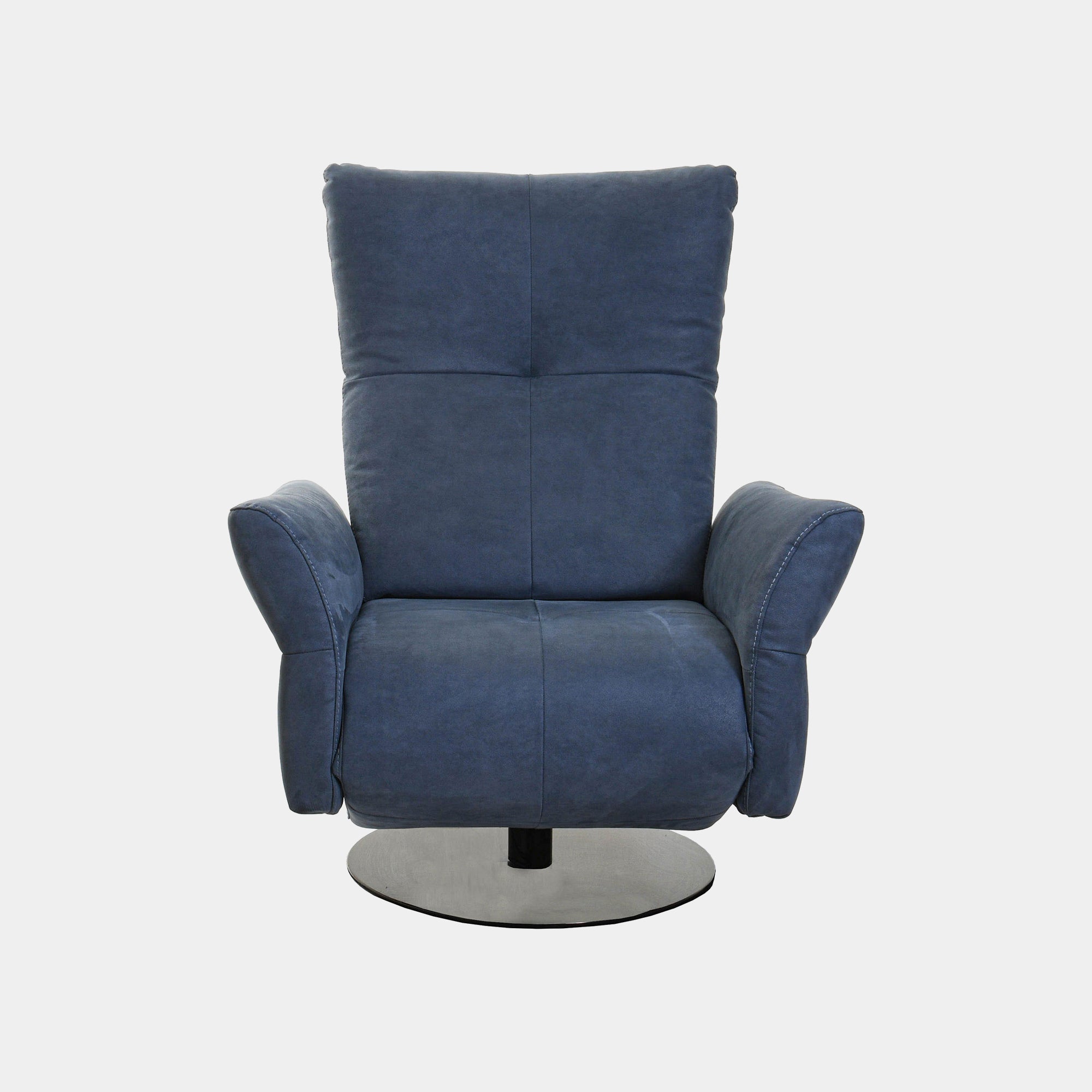 Swivel Accent Chair With Power Recliner In Microfibre