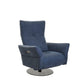 Swivel Accent Chair With Power Recliner In Microfibre