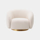 Eichholtz Brice - Swivel Chair In Boucle Cream