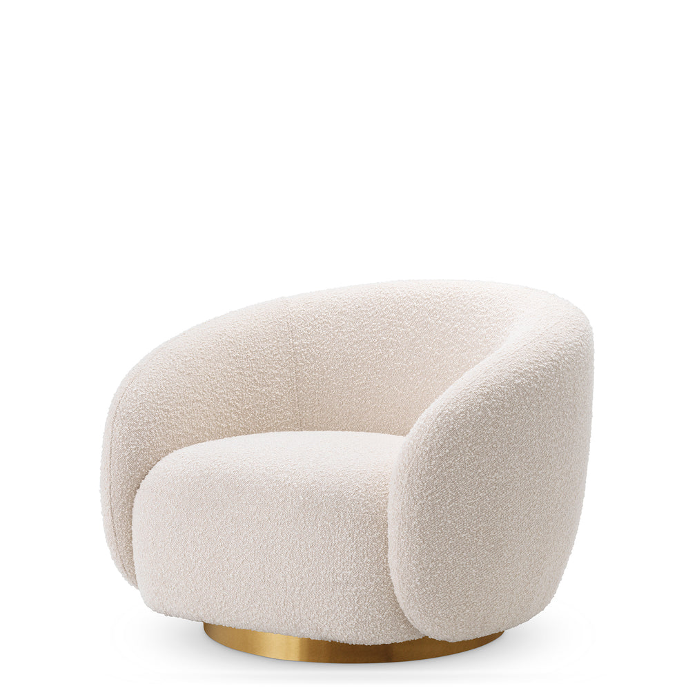 Eichholtz Brice - Swivel Chair In Boucle Cream
