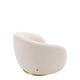 Swivel Chair In Boucle Cream