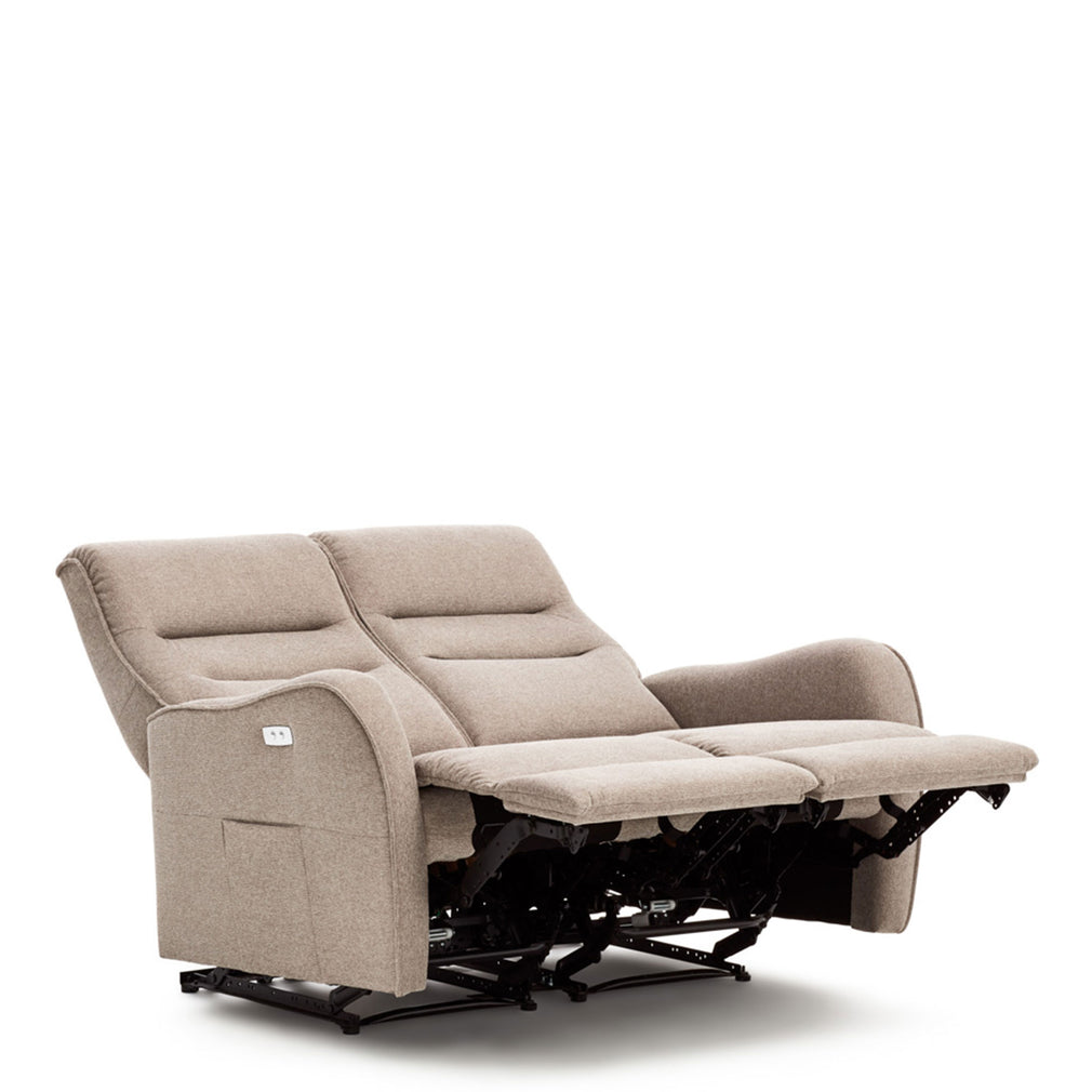 2 Seat Sofa With 2 Power Recliners Single Motor In Fabric Grade D