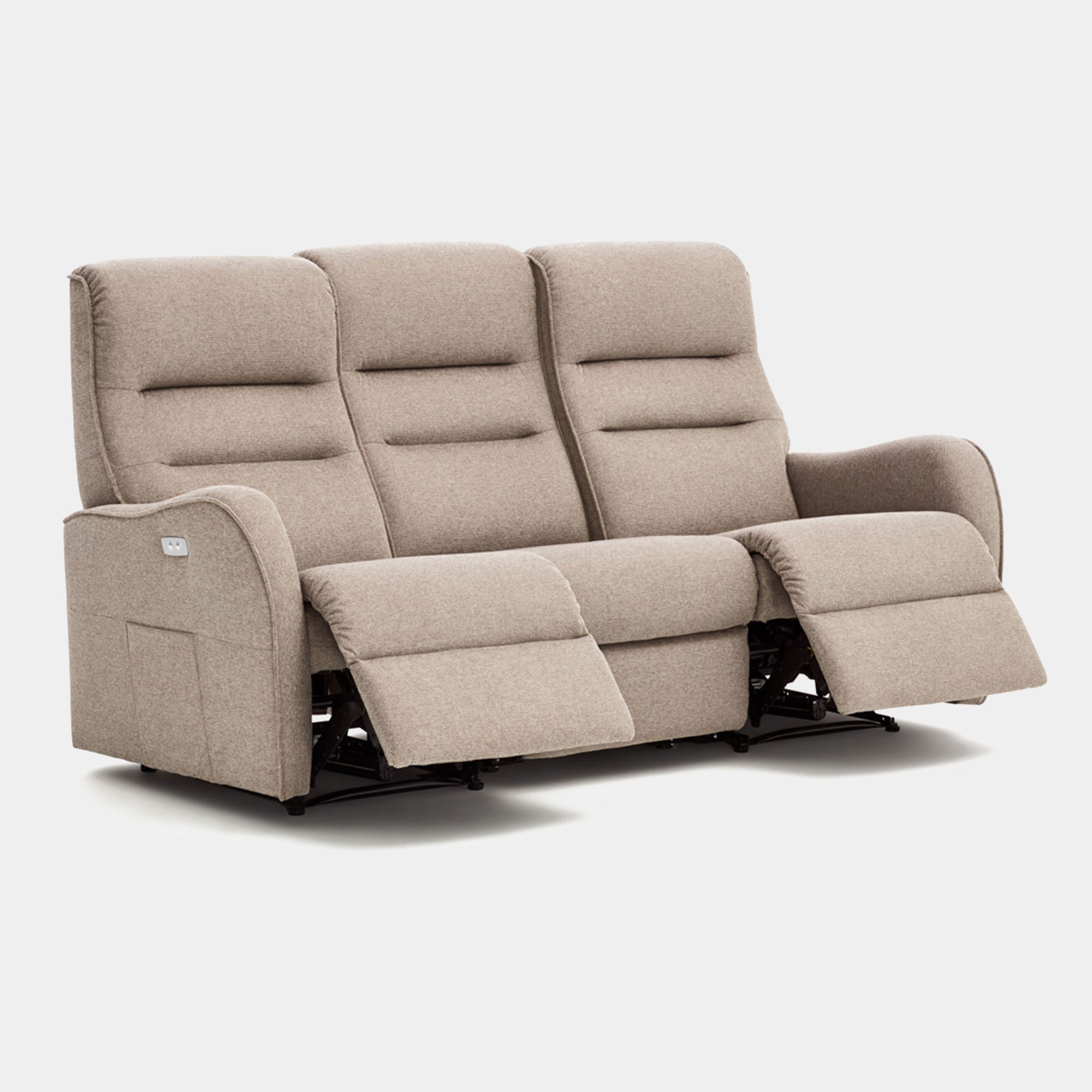 Capri - 3 Seat Single Motor 2 Power Recliner Sofa In Fabric Grade D