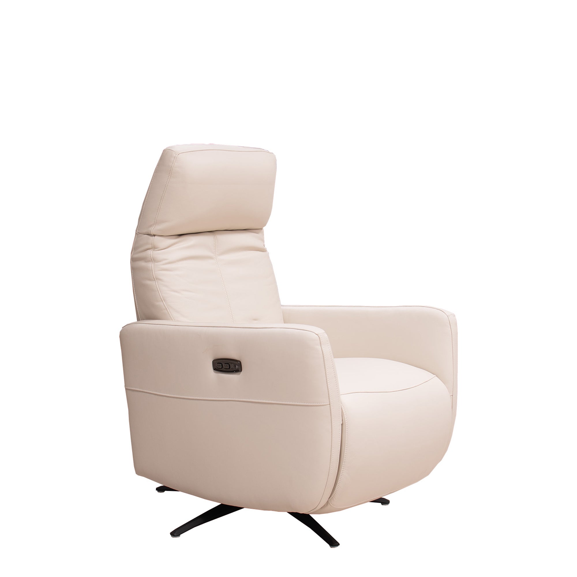 Swivel Reliner Chair With USB Toggle Switch In Leather Cat 20