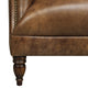 Coningsby - Accent Chair In Leather Voyager - LLS Single Malt, Brass Studs, Walnut Foot