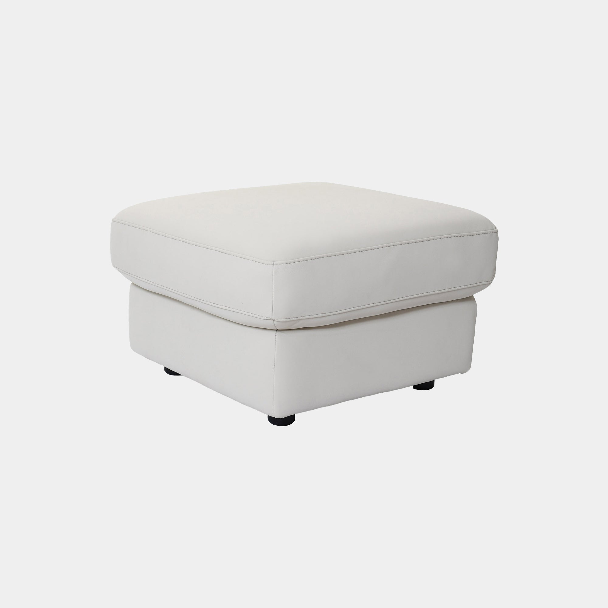Footstool In Leather Cat S09