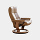 Small Chair With Classic Base In Leather Batick