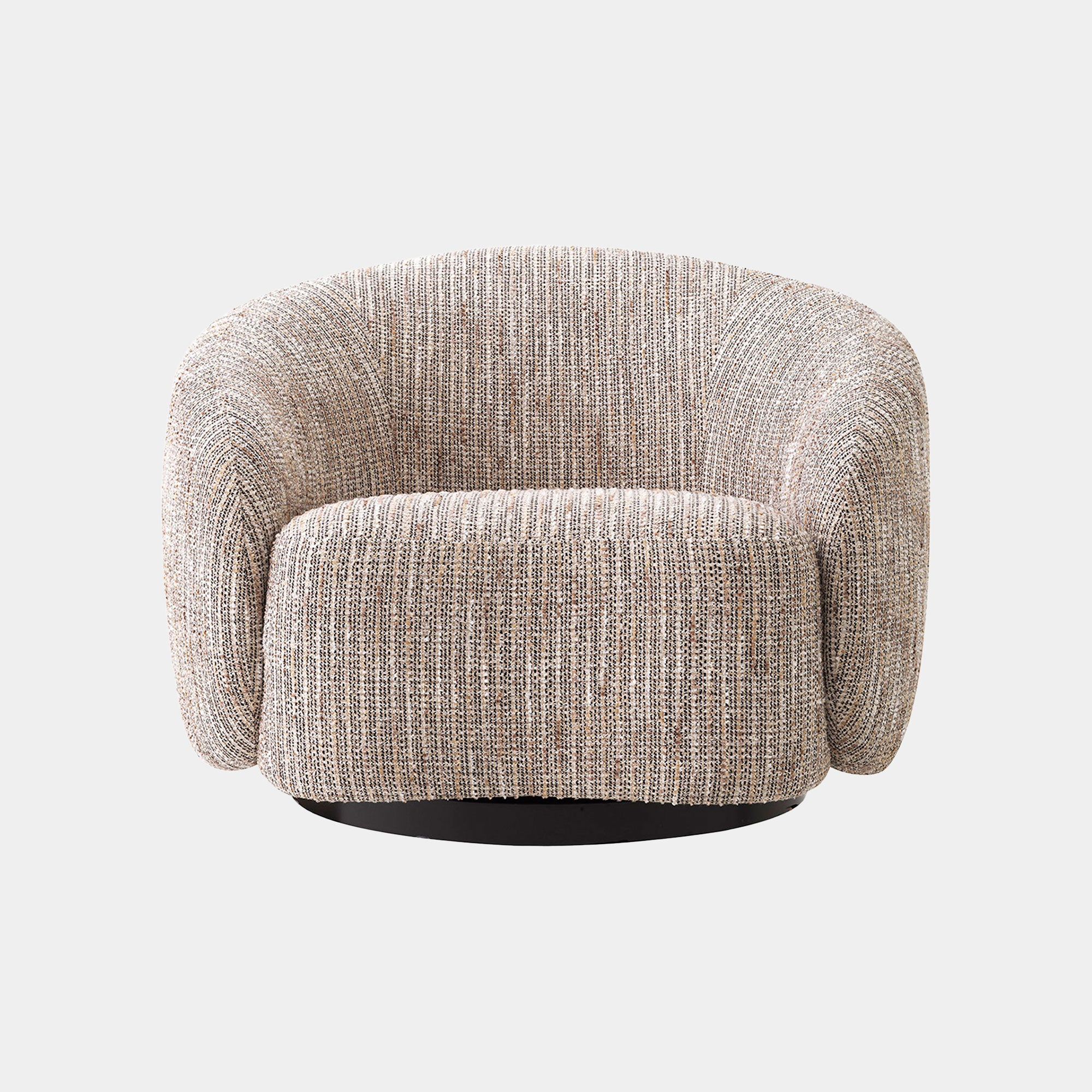 Swivel Chair In Fabric Mademoiselle Beige