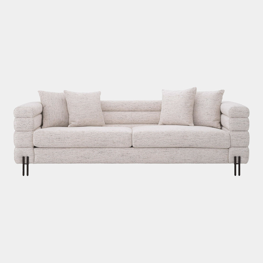 York - Large Sofa In Fabric Seashell Off-White