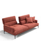 3 Seat Sofa (2 Cushions) With Adjustable Backrest In Microfibre