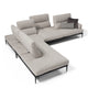 2 Seat Corner Sofa With LHF End Terminal With Adjustable Back Rests In Microfibre