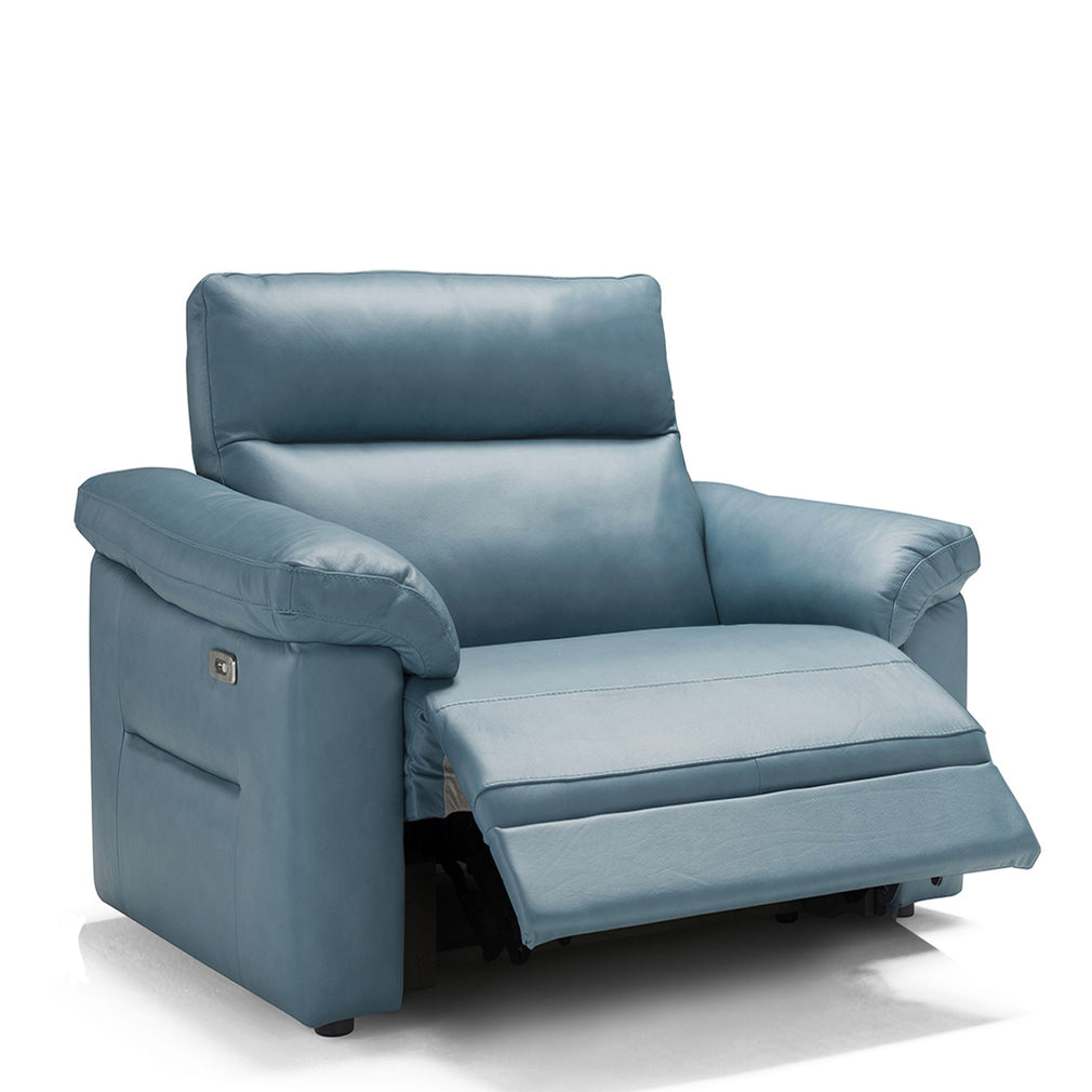 Fiorano - Power Recliner Armchair In Leather Or Fabric Leather Cat B