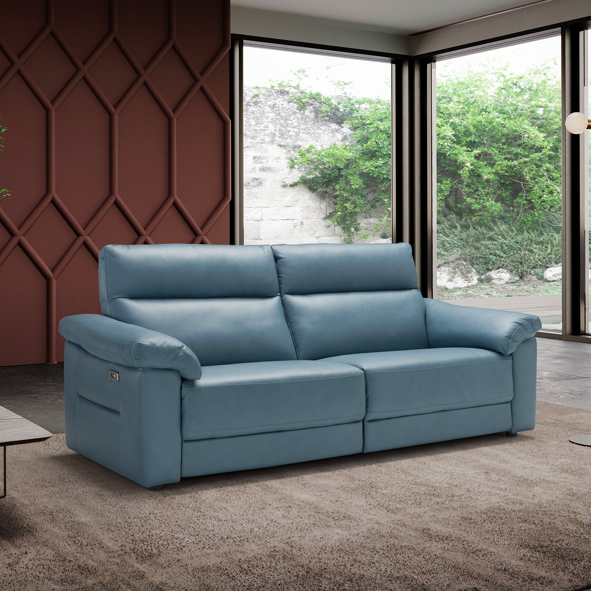 Fiorano - 2 Seat Maxi Sofa In Fabric Or Leather Leather Cat B