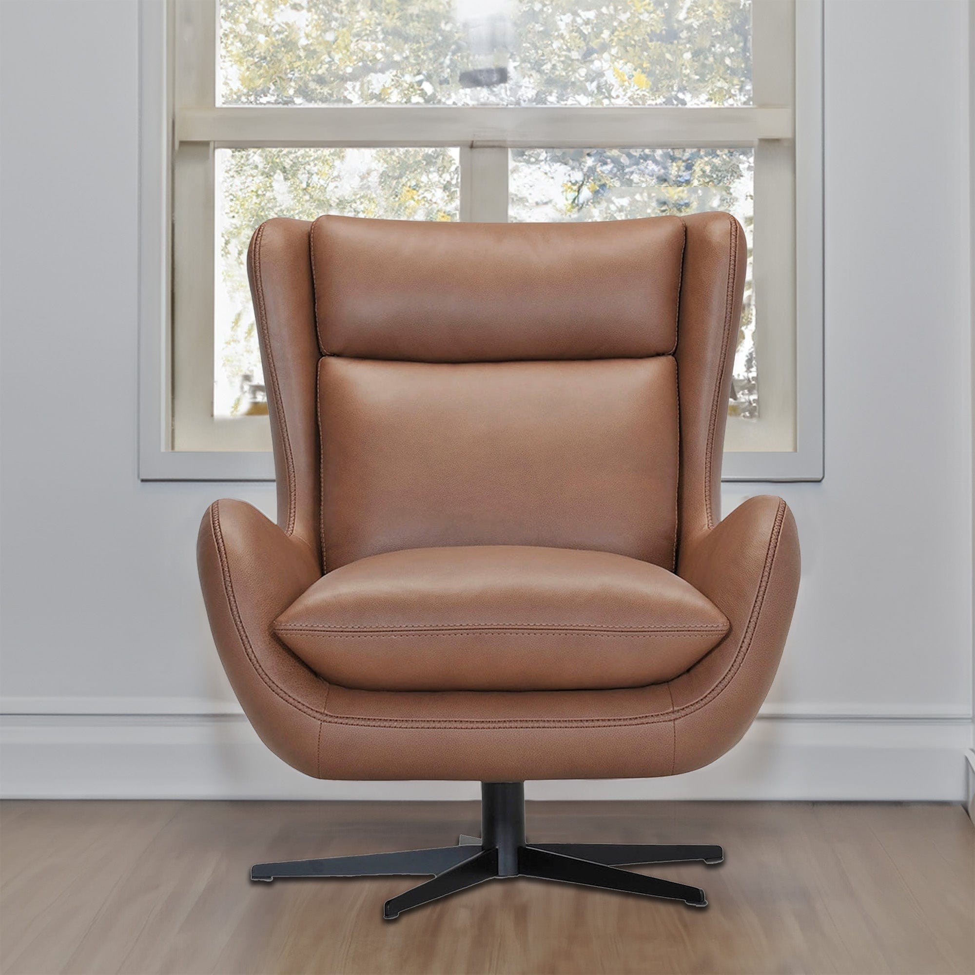 Gaeta - Swivel Chair In Leather