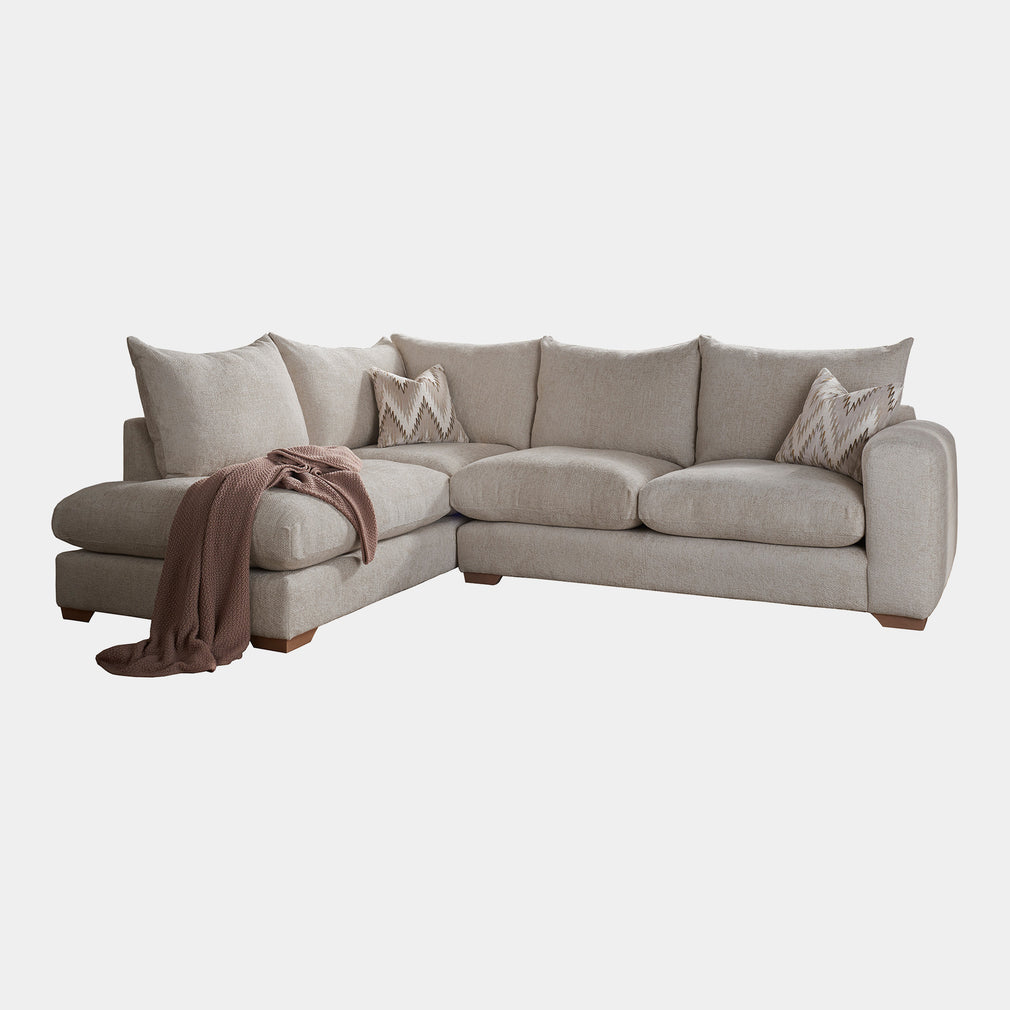 Harper - 2 Seat LHF Chaise Sofa In Fabric Grade C With Fibre Interiors