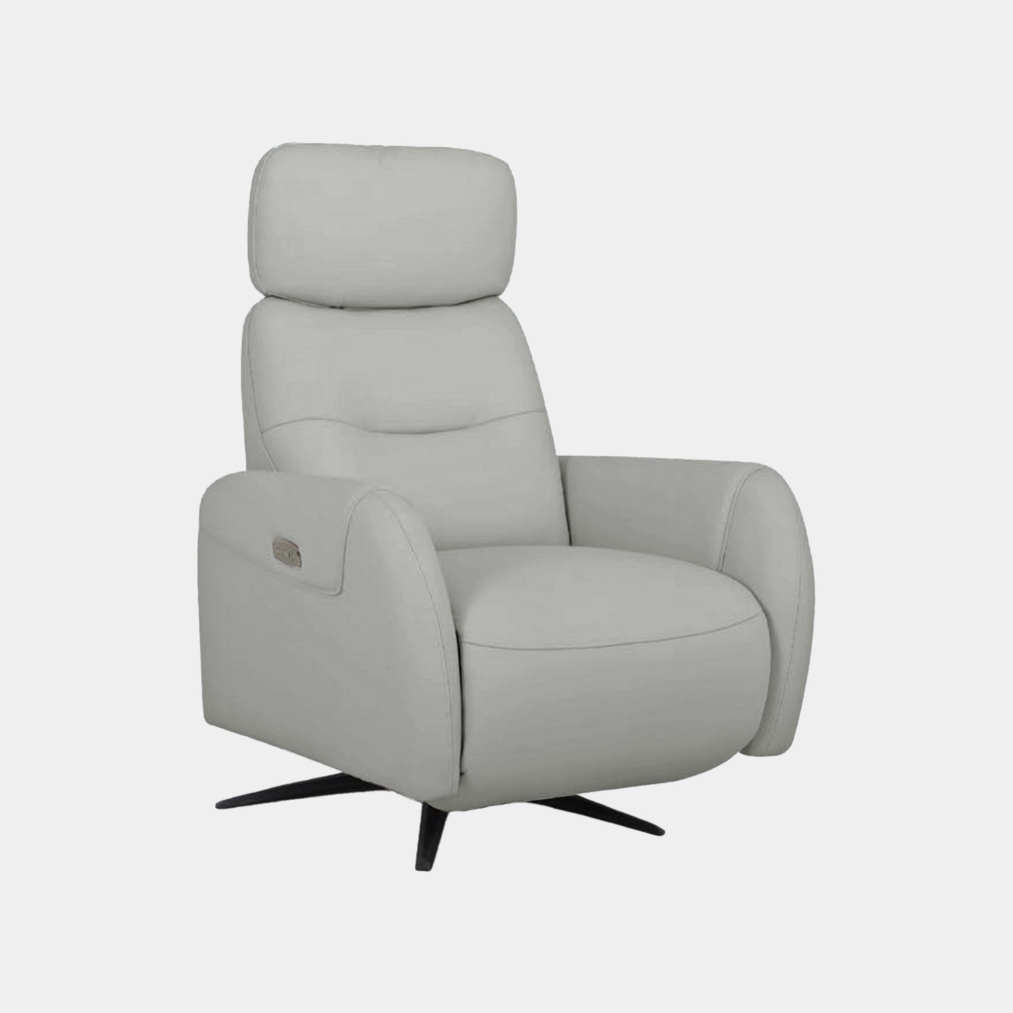 Push Back Accent Chair In Leather Cat 20 Split